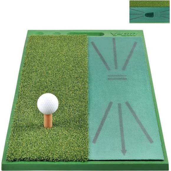 2-in-1 Golf Training Mat for Swing Detection,  Anti-Slip Base Golf Hitting Mat - Picture 1 of 7